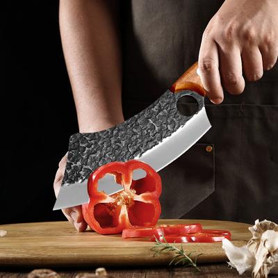 Handmade Forged Kitchen Knife Stainless Steel Full-Tang Butcher Boning Meat Cleaver Fishing Knife Cooking Cutter Utility Knife
