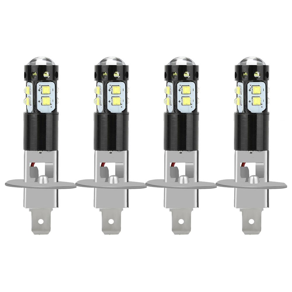 

H1 LED Headlight White Fog Lamp Vehicle 4 PCS 12V-24V DC 1500LM 50W 6500K Parts Replacement Super Bright Practical China Mainland