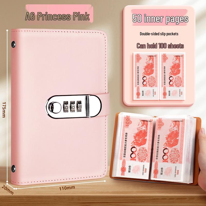 Waterproof Cash Savings Book: Large Capacity Money Storage Album & Banknote Clip