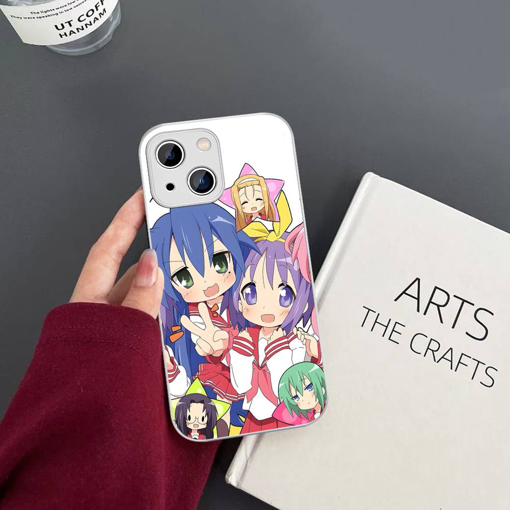 

K-Konata Izumi Lucky S-Star Tempered Glass For Iphone 14 13 12 11 Pro Mini XS MAX 14Plus X XS XR Cover iphone Xs Max