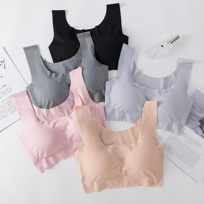 Plus Size Seamless Push-Up Yoga Sleep Bra - Wire-Free & Anti-Shake Vest Style