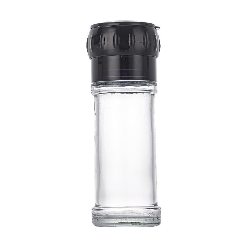 Transparent Glass Manual Grinder for Spices, Cumin, and Peppercorns - Moisture-Proof and Multi-Purpose.