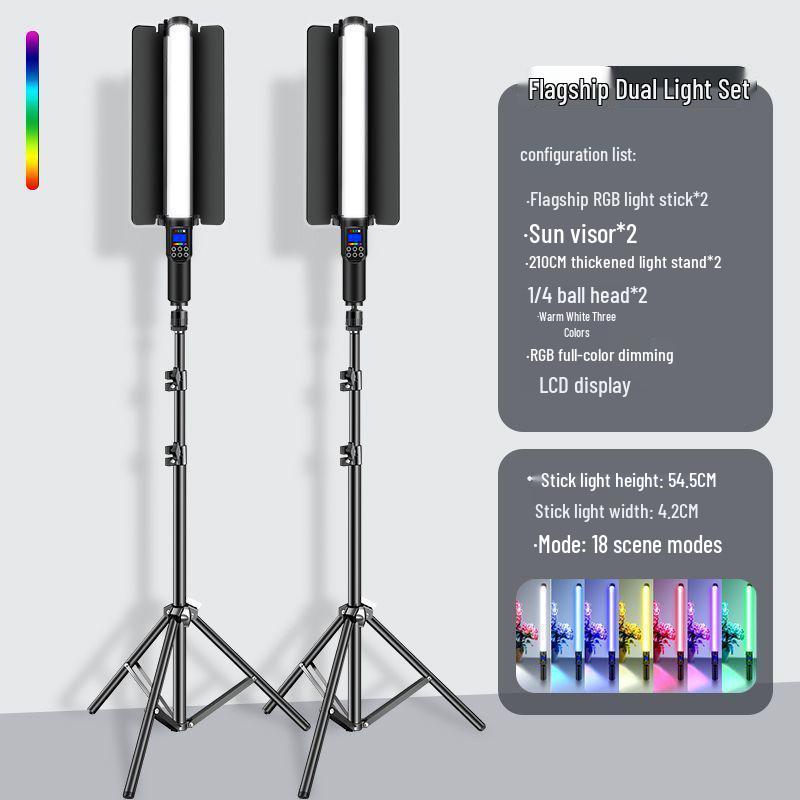 Portable RGB LED Fill Light Bar for Professional Photography and Night Scenes