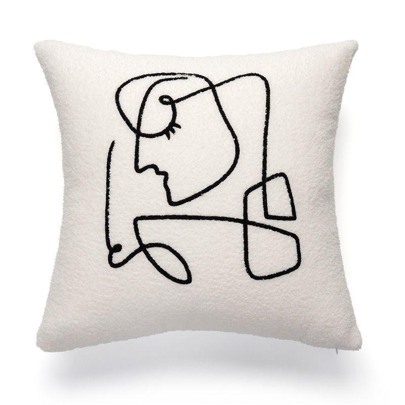 Nordic Retro Houndstooth Sofa Cushion Pillow for Living Room or Bedroom