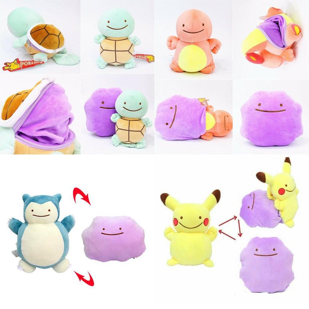 Adorable Pikachu Bulbasaur Ditto Metamon Cushion Plush For Kids And Collectors