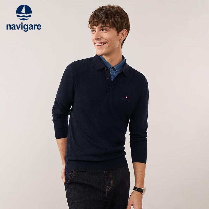 

Navigare Men s Casual Turn-down Collar Pullover Wool Sweater 3XL (56)