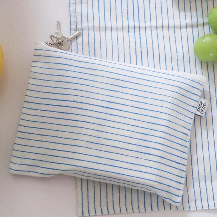 Classic Pouch_Pure Blue Stripe