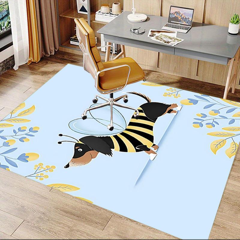 1PC Dog Bee Extra Large Non Slip Floor Carpet, Office, Family, Bedroom, Studio Large Area Rug Indoor Rugs