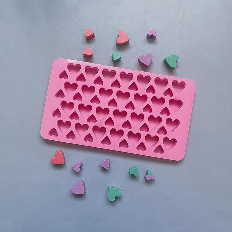 Silikonová forma ve tvaru srdce s 56 dutinami, tácek na kostky ledu, diy čokoládová fondánová forma, 3D pečivo, želé sušenky, pečení, zdobení dortů, nástroje