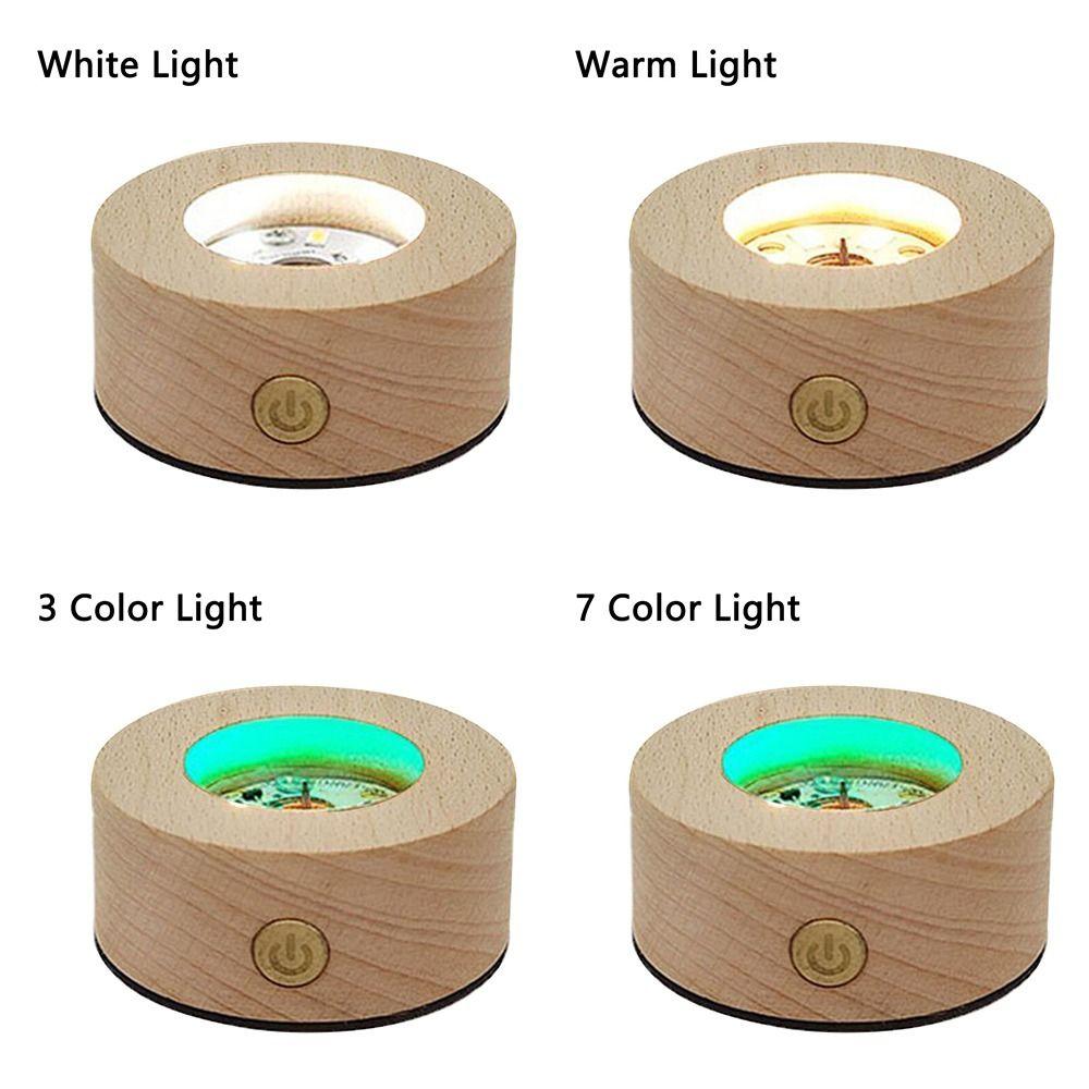 USB-betriebene Bastel-Nachtlampenbasis Heimdekoration LED-Licht Displayhalter Kristallkugelbasis