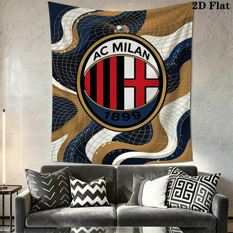 Ac Milan Crest Emblem Threepiece Set 1 Duvet Cover 2 Pillowcase Without Core Duvet Cover And Pillowcase Bedding Set Christmas Birthday Gift