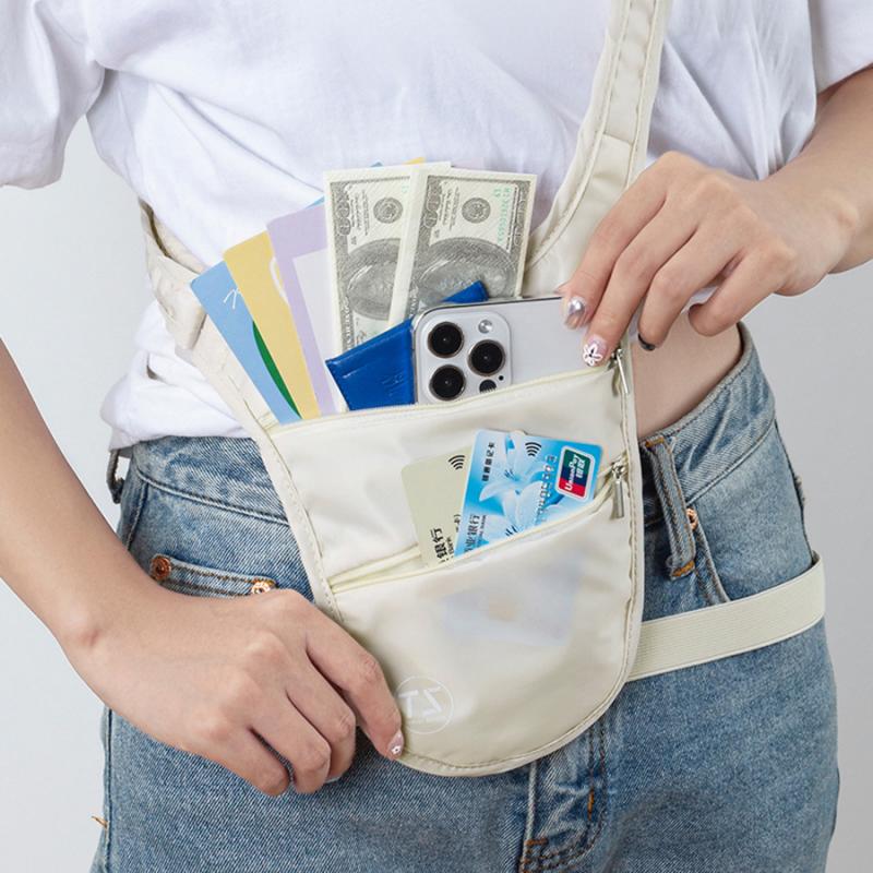 Diebstahlsichere Sport-Hüfttasche, wasserdicht, leicht, für Laufen, große Kapazität, verstellbarer Riemen, unsichtbare Gürteltasche für Reisen