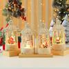 Christmas Crystal Music Box With Snowman Scene For Festive Tabletop Ornament