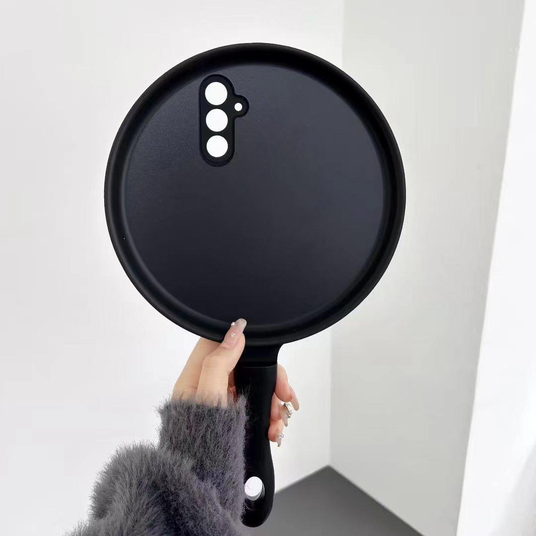 

3D Funny Frying Pan Silicone Case for Samsung Galaxy S26 Ultra S25Plus S25 S24 S23 S22 S21 Ultra Plus Shockproof Acrylic Cover Galaxy S26 чёрный