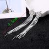 Korean Fashion Personality Temperament Crystal Tassel Earrings Bridal Ear Zircon For Women Long Oorbellen