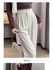 Women's High-Waist Wide-Leg Pants: Spring/Summer Straight Suit, Loose & Slim Fit.