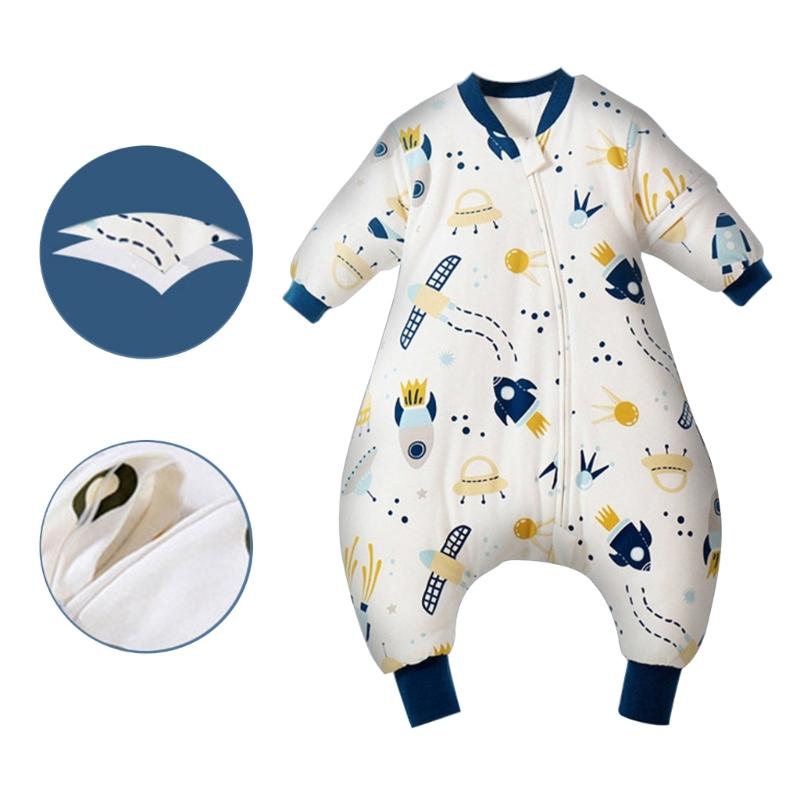 Baby Split Legged Sleepsack Removable Sleeves Designed Sleep Sacks Breathable Children s Sleeping Bag Anti-kick Quilt 65 to 80cm