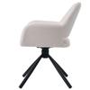 Swivel, Sherpa Fabric, Set of 2, With Armrests, Modern and Simple, Dining Chair, White