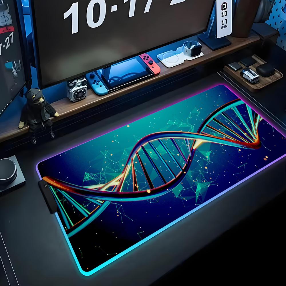 Gene Mouse Pad RGB Gaming Mousepad Big LED Pad PC Desk Mat Luminous Mouse Pad Large Keyboard Mats Table Rug With Backlit