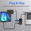 High-Speed USB 2.0 Hub 4-Port Data Cable Splitter Adapter Multi-System Plug And Play Expander for Enhanced Connectivity