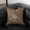 Solid Color Flowers Cushion Cover Pillow Case Anti-Dustmite Invisible Zipper Silky Plush Cushion