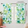 2pcs,2D Plane Printing Curtains Digital Printed Green Leafy Vines Versatile Durable Polyester (without Rod) Room Decor for