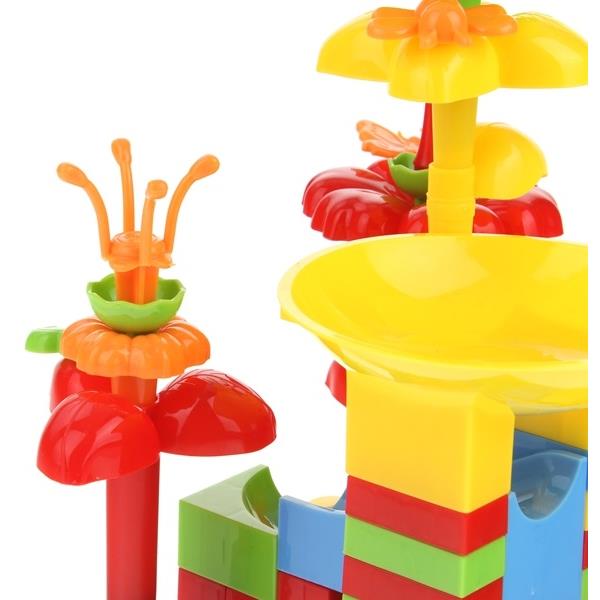 Pista a Sfere Pista a Sfere Blocchi da Costruzione Fiori da Giardino Fiori 91 pz.