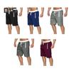 Men Shorts Elastic Waist Adjustable Drawstring Casual Sports Shorts Solid Color Belt Pocket Design Fitness Shorts