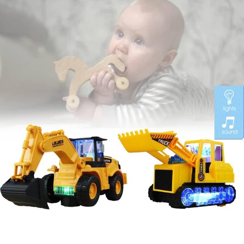 Colorful Electric Excavator Toy With Cool Lights And Music For Kids Fun Playtime