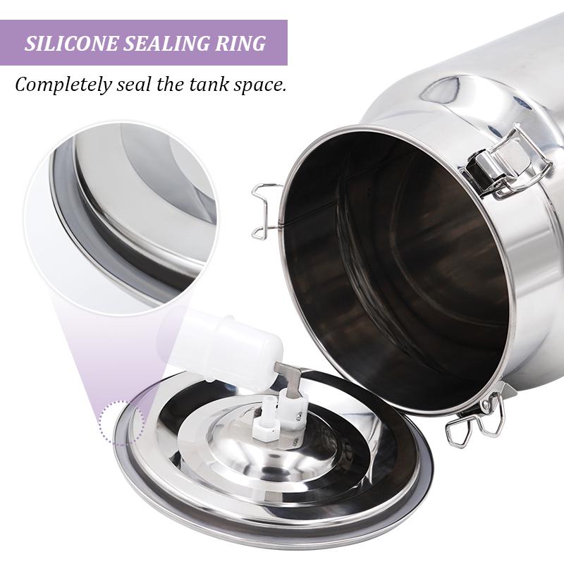 10L Cattle/Goat Milking Machine 220V Cattle Electric/Pulsating Milking Machine Stainless Steel Milker Bucket Vacuum Pump