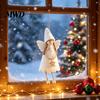 Pastel Christmas Gift Box Toppers Angel Doll Decoration, Plush Fairy Girl Pendant, Tree Hanging Fabric for Party Ornament Winter Holiday New Year Home