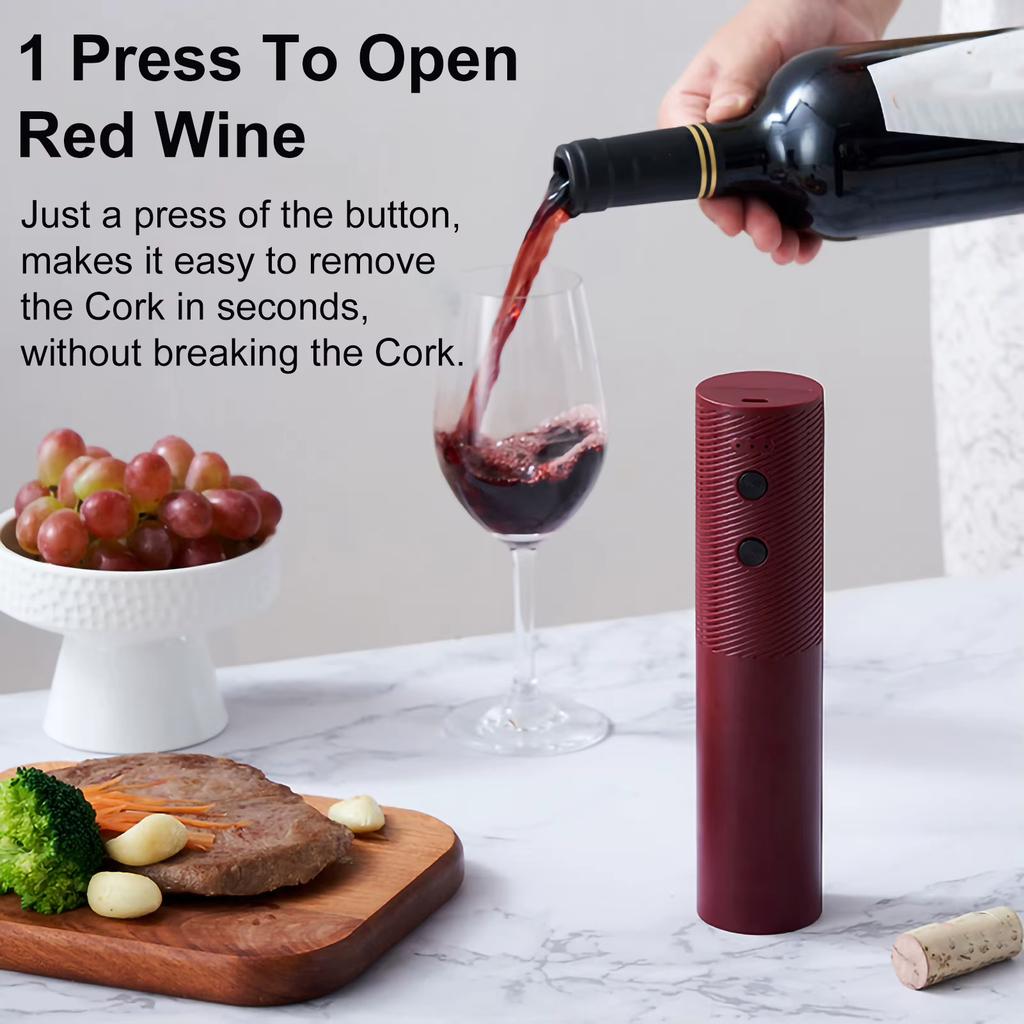 Electric Wine Opener Automatic One-click Button Corkscrew Remover Rechargeable Wine Opener for Home Kitchen Party Wedding