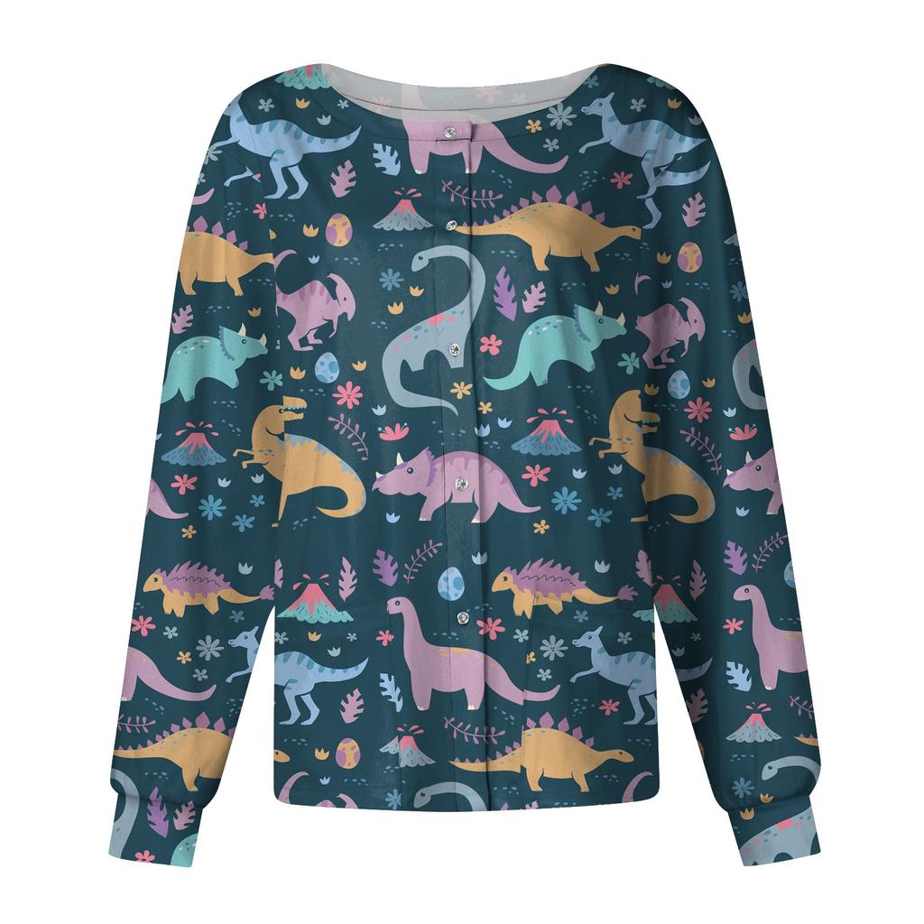 Femei cu mâneci lungi, model, buzunar, guler ridicat de lucru, salopetă de protecție cu un singur piept, jachetă cardigan.