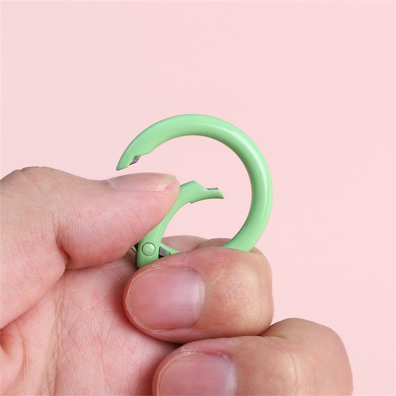 10/50Pcs Metal O Ring Spring Clasp Openable Round Carabiner Keychain Clips Hook Dog Chain DIY Jewelry Buckle Connector