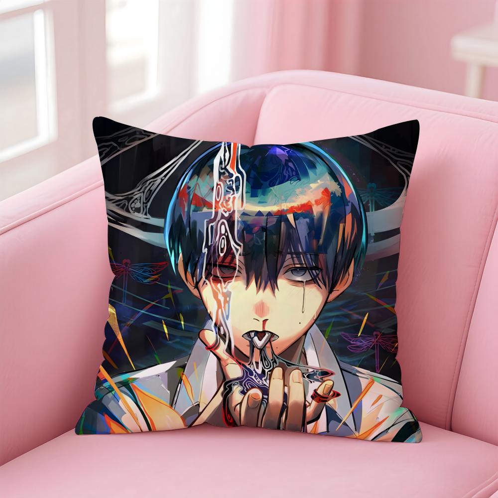 T-The Summer Hikaru Dieds H-Hikaru Y-Yoshiki Cushion Cover Pillowcase Short Plush Invisible Zipper Room Sofa Cushion Cover