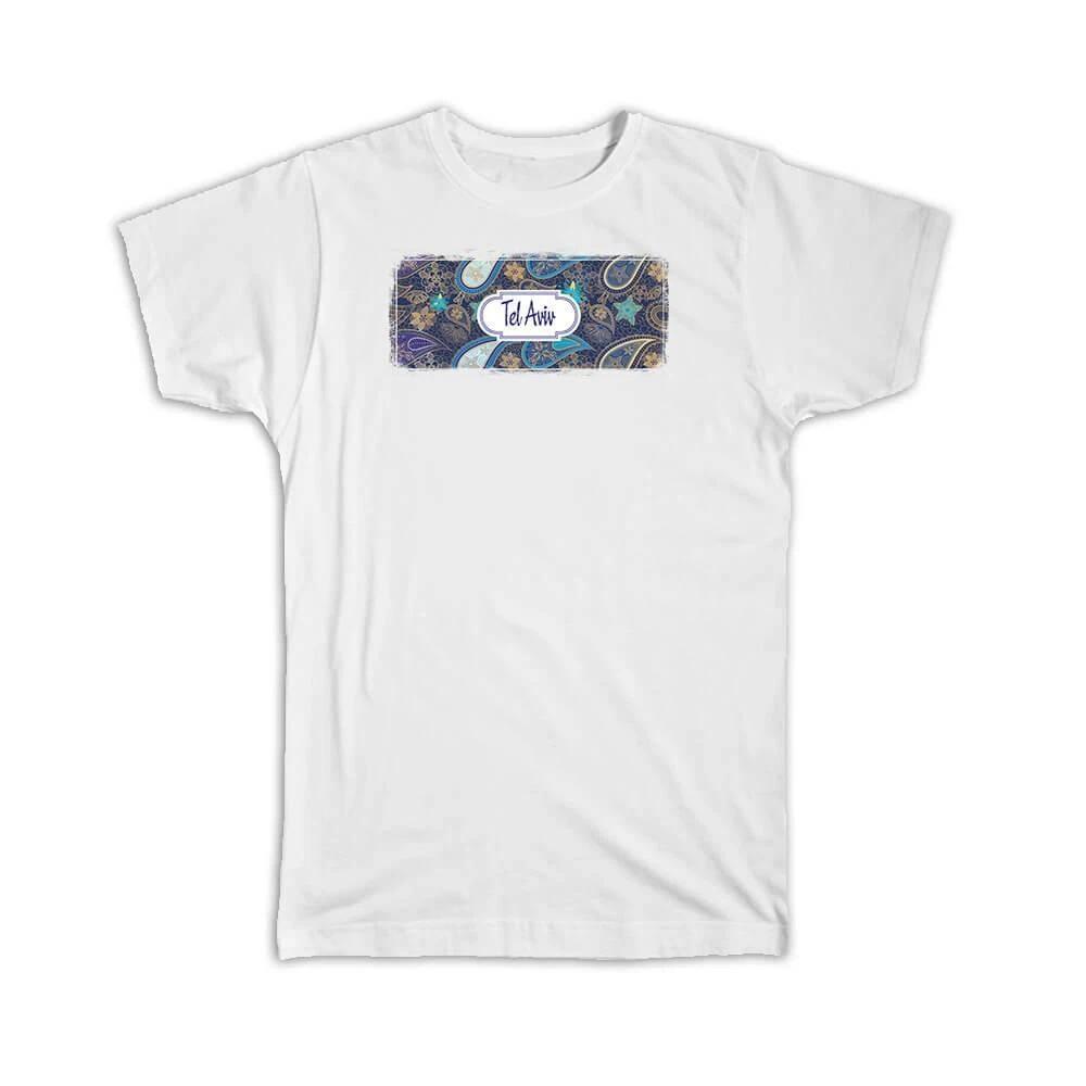 Gift T-Shirt : Tel Aviv Israel Paisley Souvenir Tourism 3XL