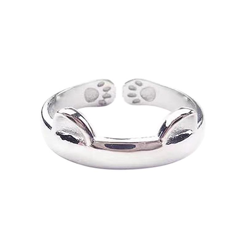 

Women s Adjustable Cat Ear Ring - Cute, Simple, and Versatile Adjustable Opening