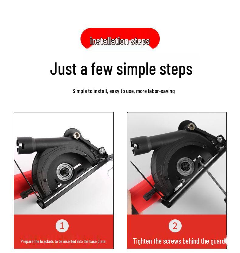 Dust-Free Angle Grinder to Cut-Off Machine Fixed Bracket