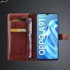 Card Holder Leather Case for OPPO A91 / F15/ OPPO Reno 3 Global Pu Leather Flip Cover Retro Wallet Case Business Fundas Coque