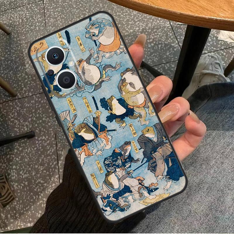 Vintage Retro Frog Mushrooms For OPPO Reno 10 11 12 13 14 Pro 7 8 Lite 8T 11F 12F 13F 14F OPPO Find X8 X9 X5 X6 Pro Case