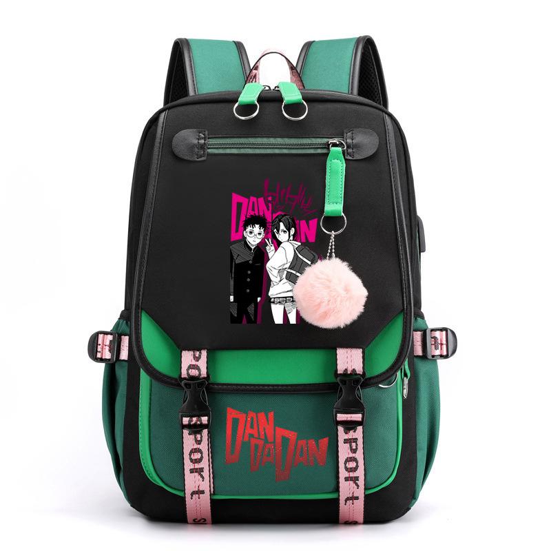 The New Dandadan Bold Party Surrounding Printing Trend Junior High School Students Large-capacity Leisure Schoolbag