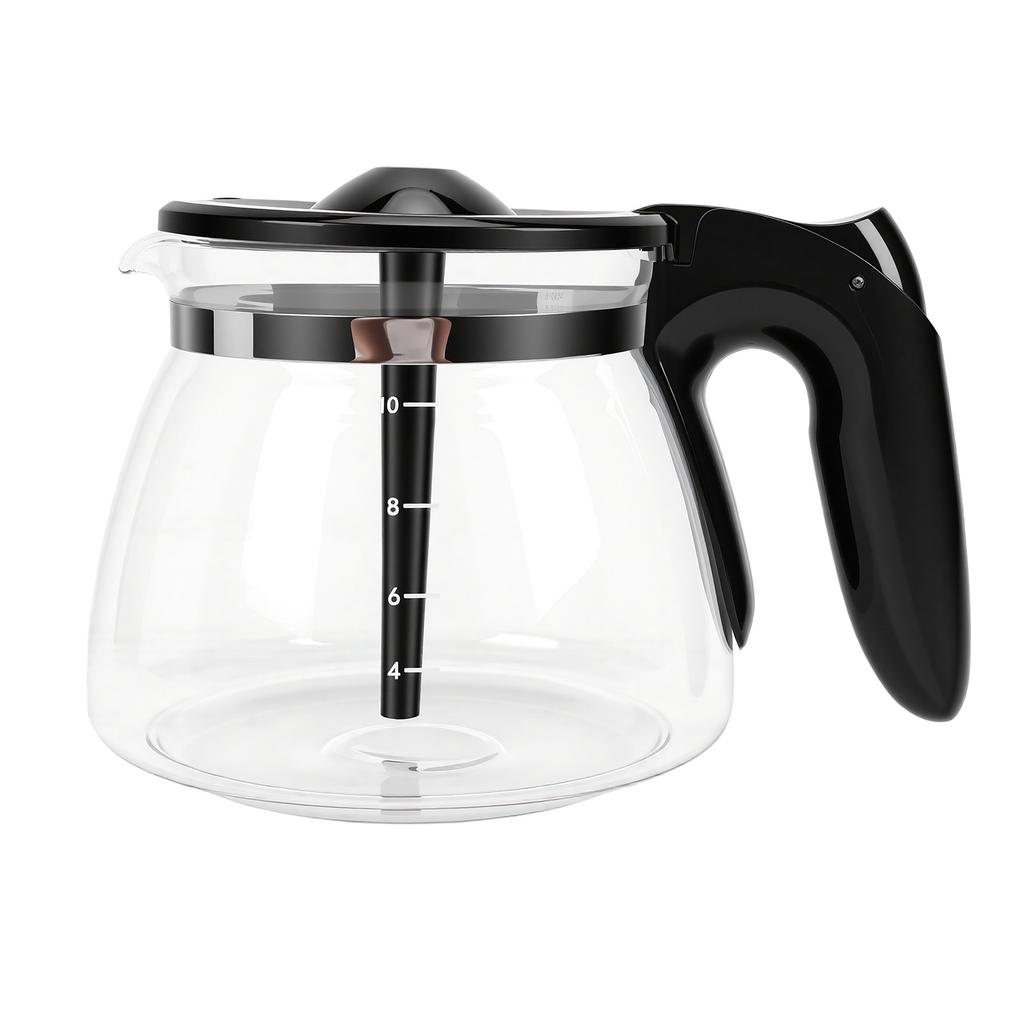 Carafe de remplacement pour cafetière 10 tasses Capacité 1,5 L Pot en verre pour cafetière Lavable au lave-vaisselle Résistant à la chaleur Antidéflagrant