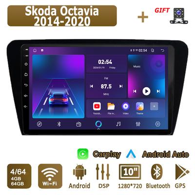 Android Carplay Autoradio für Skoda Octavia 2014-2020 Multimedia-Player Head Unit Stereo GPS-Navigation BT WIFI 4 + 64 GB
