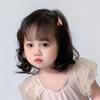 Parrucche Ondulate Nere per Bambini Copricapo Accessori per Capelli per Bambina per Cosplay Quotidiano Fibra ad Alta Temperatura