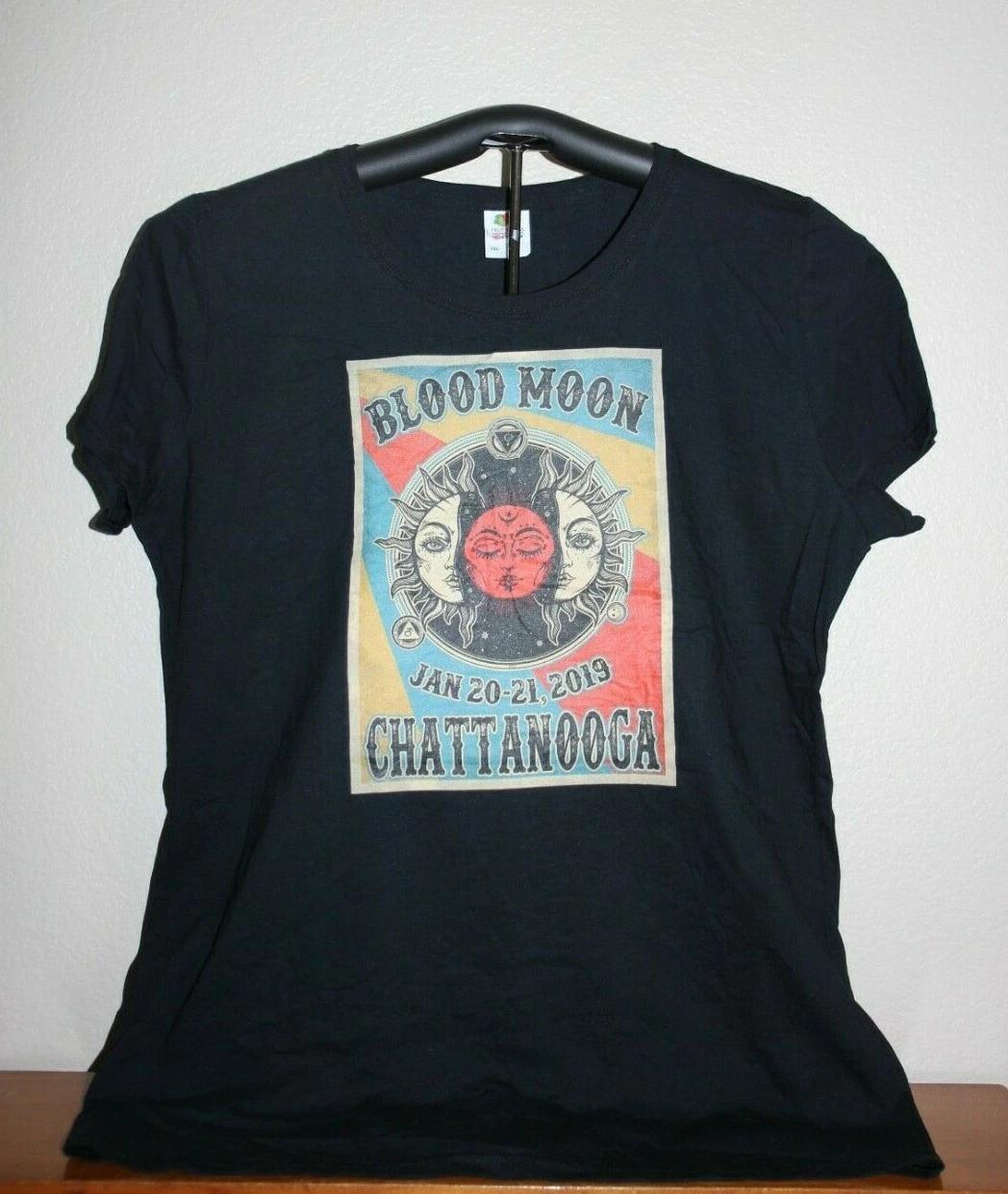 

BLOOD MOON- CHATTANOOGA- Jan 20-21, 2019 Ladies Black T-Shirt 2XL L