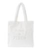 Maison De Fleur Tote Bag, Fur Brand Logo Embroidered Square Tote Bag, Women's, 08000970100, Ivory