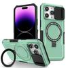 Coque avec béquille pour iPhone 15 14 Pro Max Plus Glissière pour appareil photo avec support invisible Protection contre les chutes de qualité militaire Coque magnétique robuste