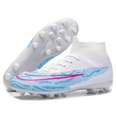 High-top Football Shoes Student Training Competition Shoes Grass Adult Spike Sneakers Foreign Trade Sports