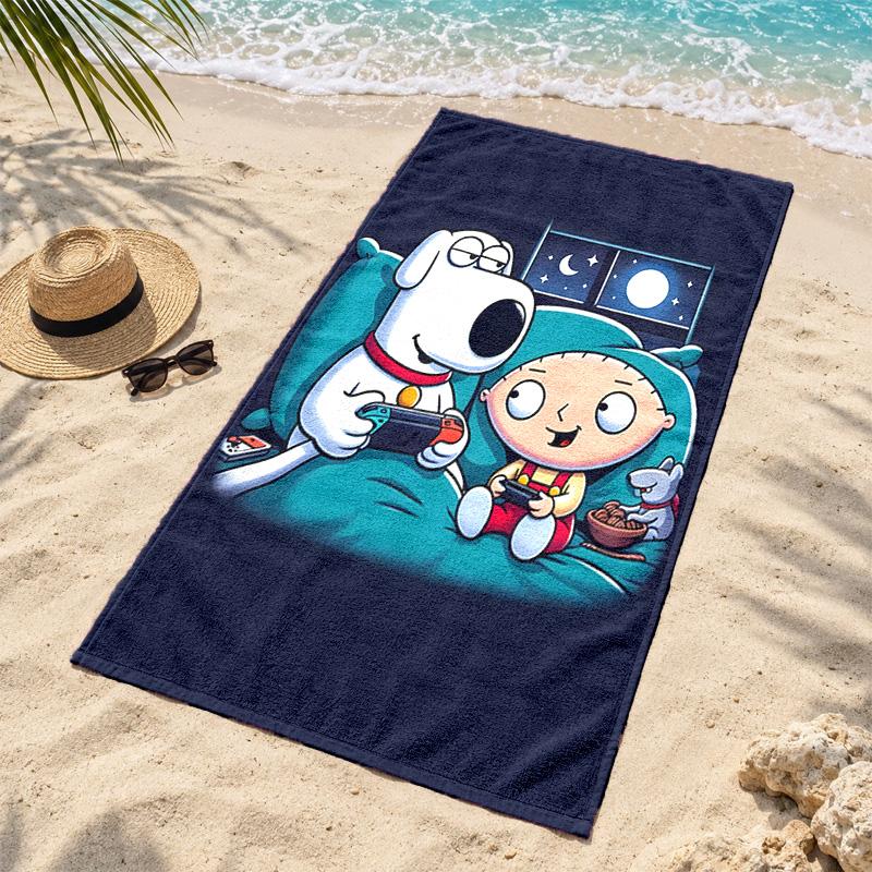 Family Guy Microfiber Beach Towel Quick Dry Sand Free Lightweight Beach Towels for Travel Swimming Camping