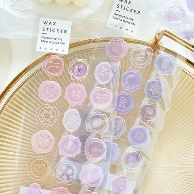 18 יחידות מדבקות חותם שעווה וינטג' בצבעי ממתק עשה זאת בעצמך קישוטי מתכנן סקראפבוקינג מכתביה תגיות לאיטום מעטפות